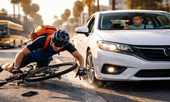 Distracted Driving Bicycle Accidents Los Angeles